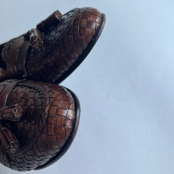 Cole Haan Brown Genuine Leather Weaving Loafers size 9 - Picture 13 of 16